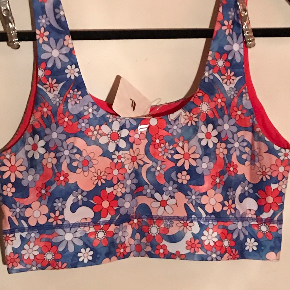Beautiful multi color bra with red interior